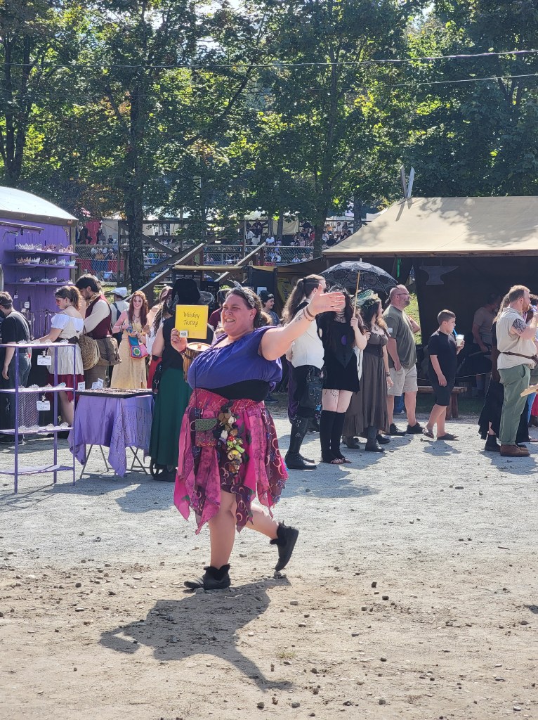 Until Next time! Catch my friend Ashley in the parade, she brought the crowds and passed out flyers around the faire.